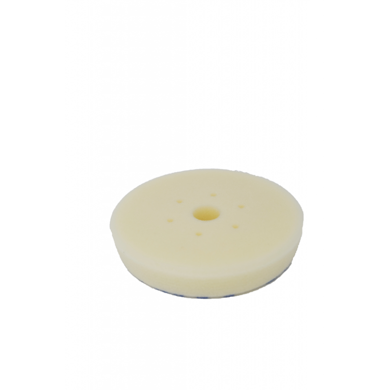 MOUSSE DE POLISSAGE BLANCHE FORTE DENSITE' ADAPTE' POUR ORBITAL, VELCRO BASE 125